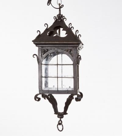 Arts Crafts Cloverleaf Hanging Lantern
