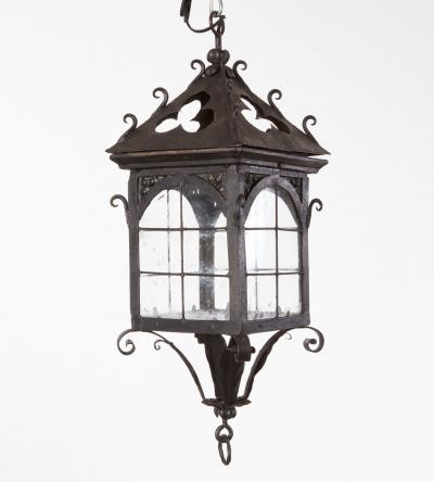 Arts Crafts Cloverleaf Hanging Lantern
