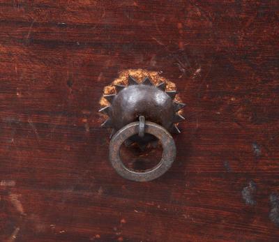 Arts Crafts Copper Studded Leather Trunk