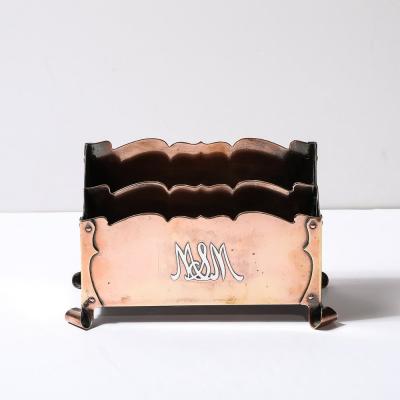 Arts Crafts Copper and Sterling Silver Letter Holder