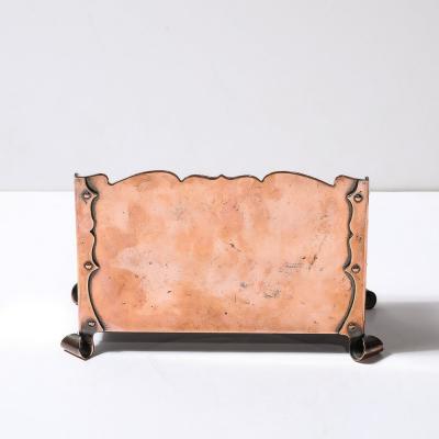 Arts Crafts Copper and Sterling Silver Letter Holder