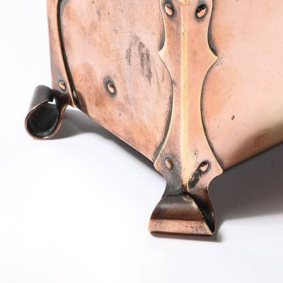 Arts Crafts Copper and Sterling Silver Letter Holder