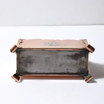 Arts Crafts Copper and Sterling Silver Letter Holder