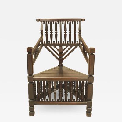 Arts Crafts Dark Oak Arm Chair