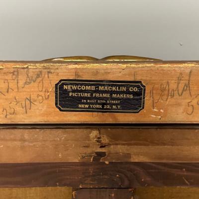 Arts Crafts Oil on Canvas Young Flower Girl Newcomb Macklin Frame 19th C