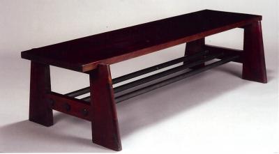 Arts and Craft Long Oak Coffee Table 1940s