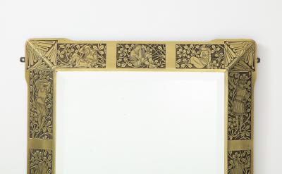 Arts and Crafts Brass Mirror