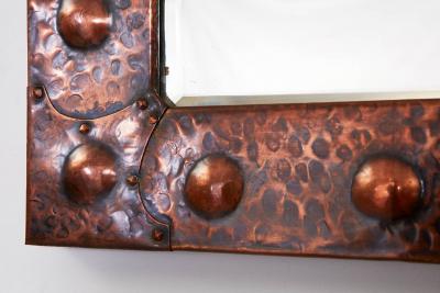 Arts and Crafts Copper Roundel Mirror