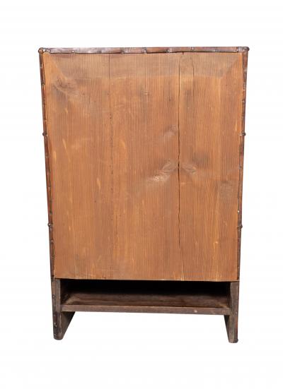 Arts and Crafts Leather and Brass Stud Umbrella Stand