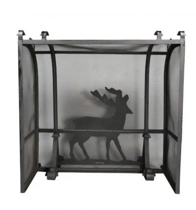 Arts and Crafts Wrought Iron Fireplace Screen