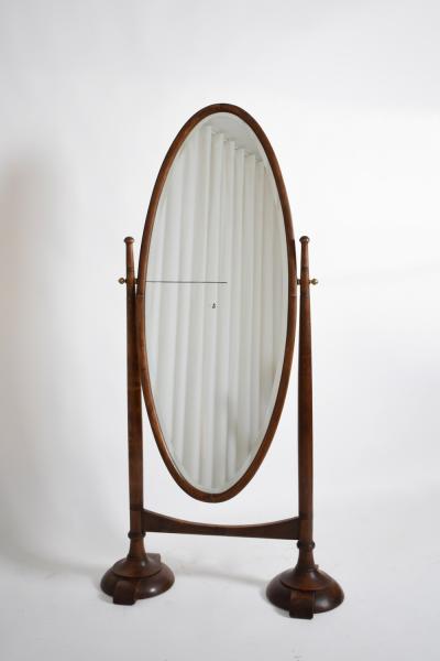 Arts and Crafts wooden psyche mirror 1900s 