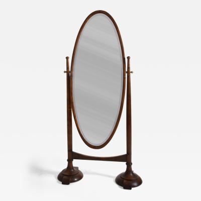 Arts and Crafts wooden psyche mirror 1900s 