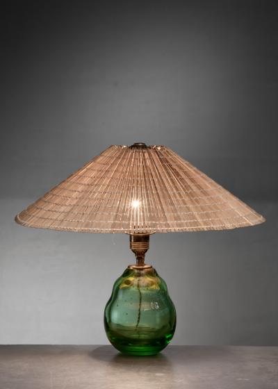 Arttu Brummer Arttu Brummer green glass table lamp