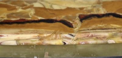 Arturo Pani ARTURO PANI MULLER BROTHERS ONYX AND BRASS LEG COFFEE TABLE