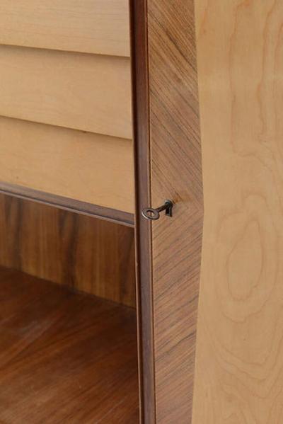 Arturo Reverso Italian Modern Walnut Birch and Mahogany Cabinet or Bookcase Arturo Reverso