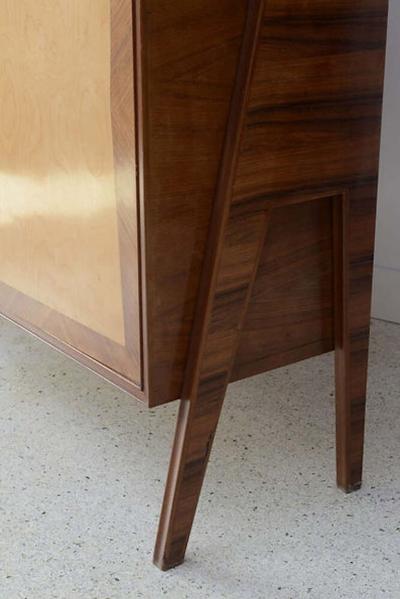 Arturo Reverso Italian Modern Walnut Birch and Mahogany Cabinet or Bookcase Arturo Reverso