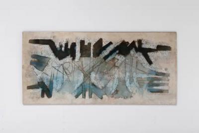 Artwork by E Hennekens Organic painting on steel panel Abstract Art 1970s