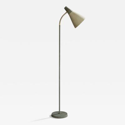 Arvid Bohlmarks Lampfabrik Floor Lamp with Metal Brass and Iron Sweden 1950s