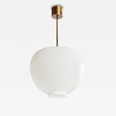 Arvid Bohlmarks Lampfabrik Pendant Light with Brass and Glass Sweden 1950s