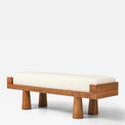 Ash Ivory Boucl Bench by Milanese Artisan Studio Italy 2025