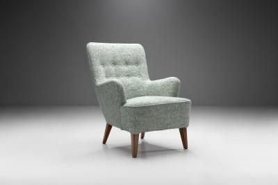 Ash Wood Danish Cabinetmaker Easy Chair Denmark ca 1950s