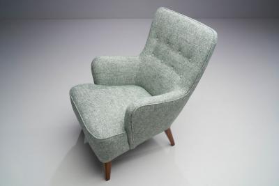 Ash Wood Danish Cabinetmaker Easy Chair Denmark ca 1950s