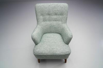 Ash Wood Danish Cabinetmaker Easy Chair Denmark ca 1950s