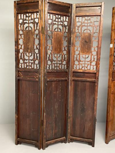 Asian 19th Century Folding Screen Room Divider Rosewood Teak Six Panel