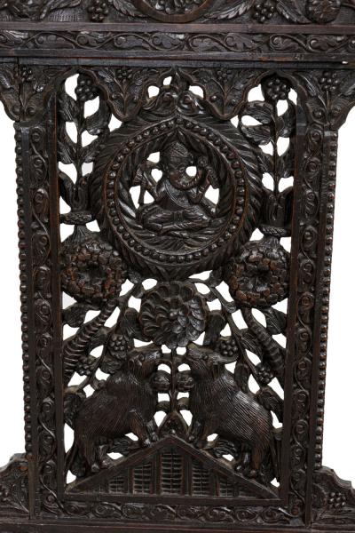 Asian Burmese Ebonized Arm Chair