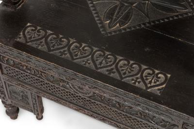 Asian Burmese Ebonized Arm Chair