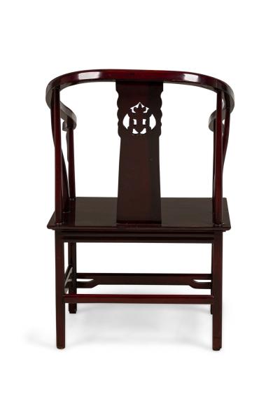 Asian Chinese Ming Style c 1970s Rosewood Armchair