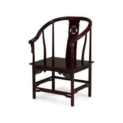 Asian Chinese Ming Style c 1970s Rosewood Armchair