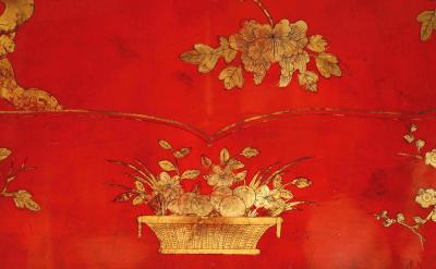 Asian Chinese Red Lacquer Center Table