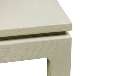 Asian Contemporary Ming Dynasty Style Sage Colored Raffia Wrapped Coffee Table