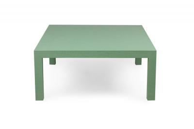 Asian Contemporary Style Mint Colored Raffia Wrapped Coffee Table