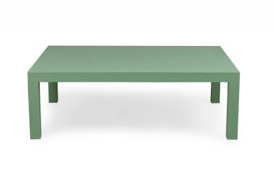 Asian Contemporary Style Mint Colored Raffia Wrapped Coffee Table
