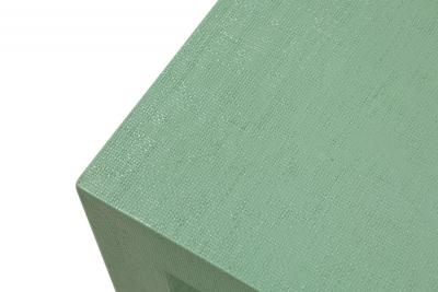 Asian Contemporary Style Mint Colored Raffia Wrapped Coffee Table