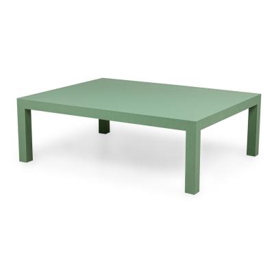Asian Contemporary Style Mint Colored Raffia Wrapped Coffee Table