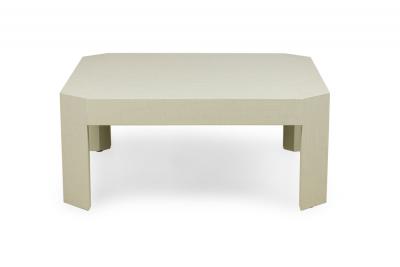 Asian Contemporary Style Sage Colored Raffia Wrapped Coffee Table