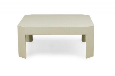Asian Contemporary Style Sage Colored Raffia Wrapped Coffee Table