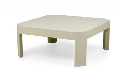 Asian Contemporary Style Sage Colored Raffia Wrapped Coffee Table