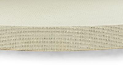 Asian Contemporary Style Sage Colored Raffia Wrapped Round Coffee Table