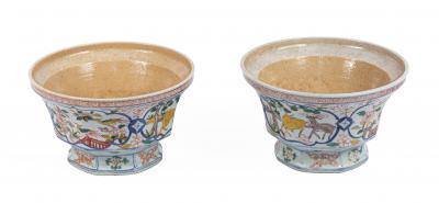 Asian Glazed Earthenware Jardinieres