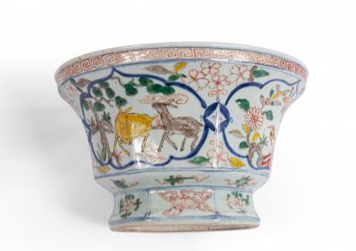 Asian Glazed Earthenware Jardinieres