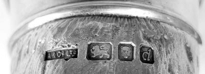 Asprey Traditional English Sterling Silver Fox Stirrup Cup 1959