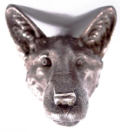 Asprey Traditional Thatcher Era Sterling Silver Fox Stirrup Cup 1988