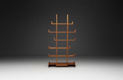 Asymmetrical Oak Bookshelf The Netherlands 1970s