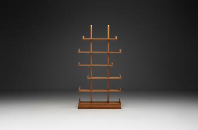Asymmetrical Oak Bookshelf The Netherlands 1970s