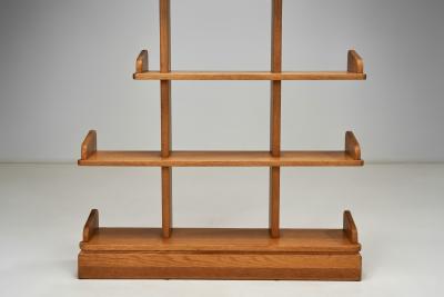 Asymmetrical Oak Bookshelf The Netherlands 1970s