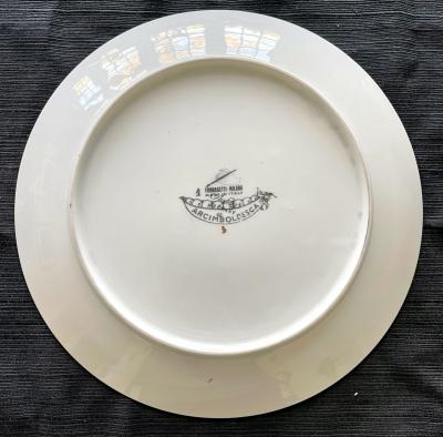 Atelier Fornasetti Five Ceramic Plate with Vegetable Face Fornasetti